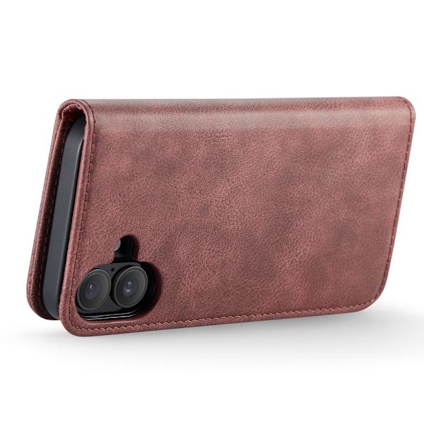 DG.MING 2-i-1 Magnet Pung iPhone 16 Plus Rød