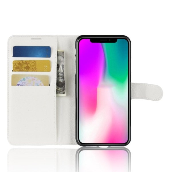 Mobilfodral Läder iPhone XR Vit