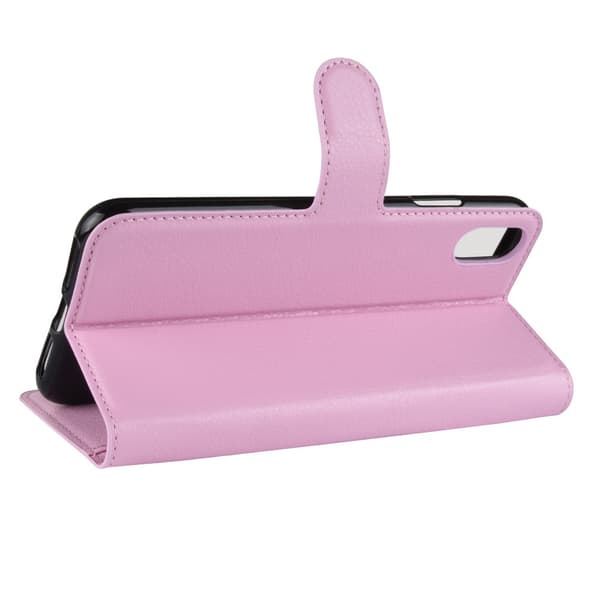 Mobilcover Læder iPhone XS Max Rosa