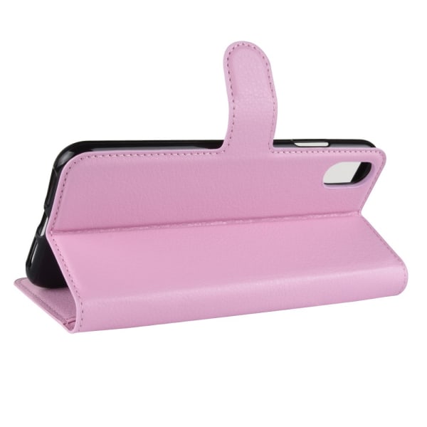 Mobilfodral Läder iPhone XS Max Rosa