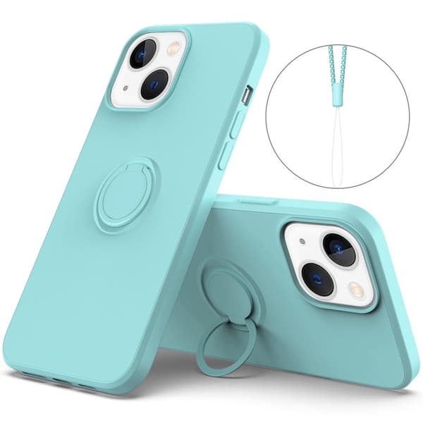 iPhone 14 Plus Skal Med Ringhållare Himmelsblå