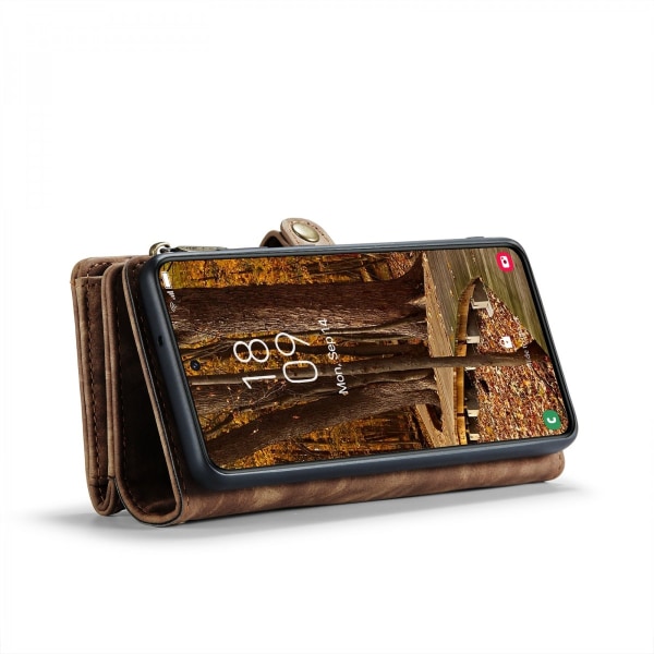 CaseMe Multi-Slot 2 i 1 Pungetui Galaxy S23 Plus Brun