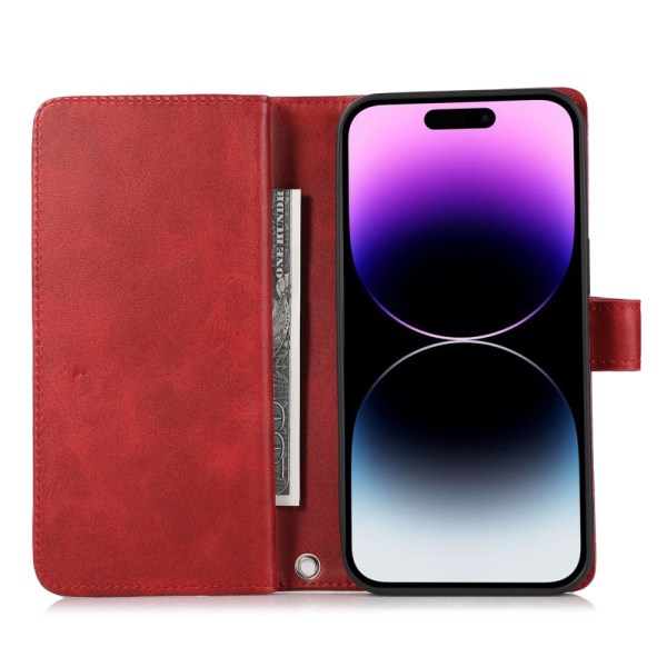 Plånboksfodral Multi-Slot iPhone 15 Röd