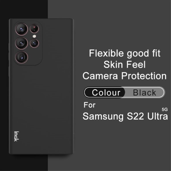 IMAK TPU -kotelo Samsung Galaxy S22 Ultra Black