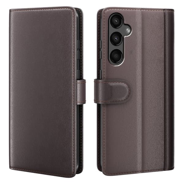 Ægte læder etui Samsung Galaxy A15 Brun