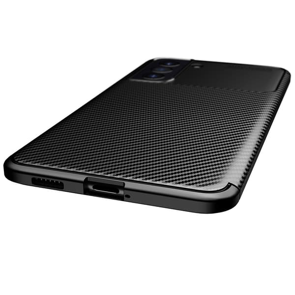 Carbon Stødsikkert Etui Samsung Galaxy S21 FE Sort
