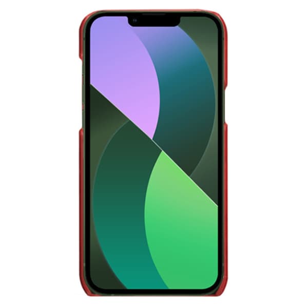 Läderskal Med Kortfack iPhone 14 Plus Röd