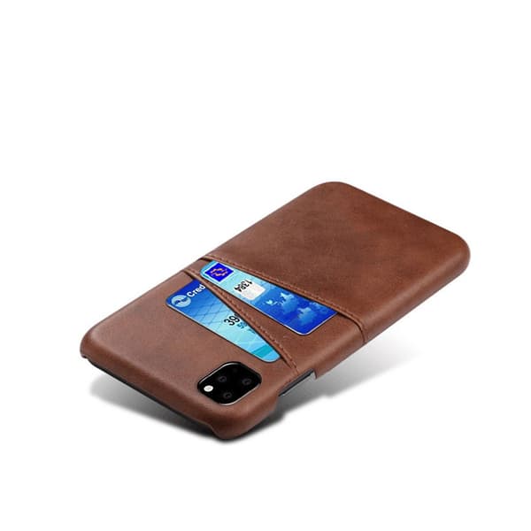 Läderskal Med Kortfack iPhone 11 Brun