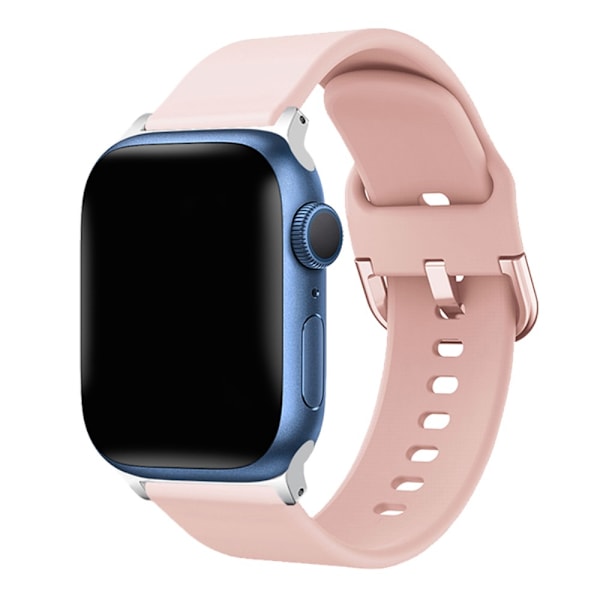 Blødt Silikonarmbånd Apple Watch Series 10 46mm Rosa