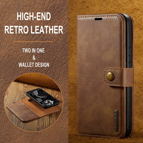 DG.MING 2-in-1 Magnet Wallet Google Pixel 9 Pro XL Cognac