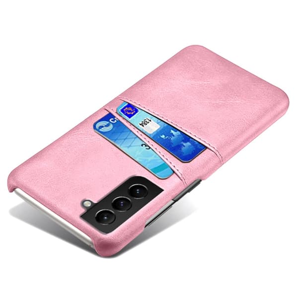 Läderskal Kortfack Samsung Galaxy S22 Rosa