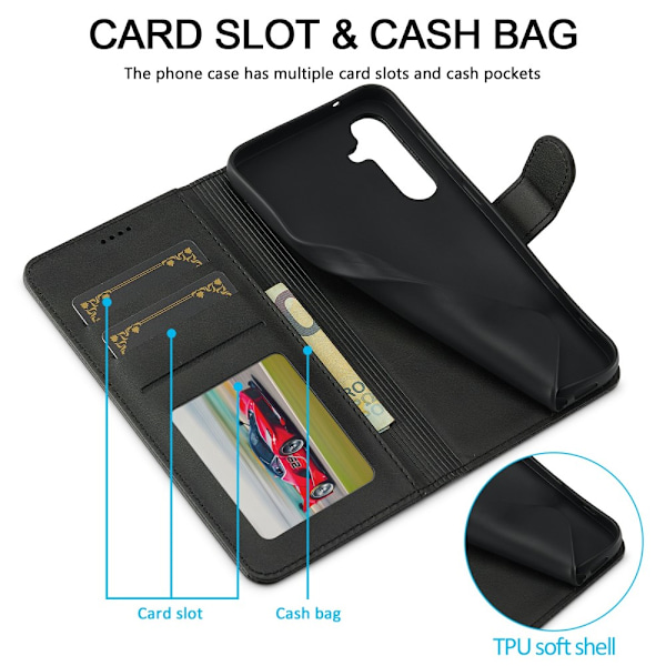 LC.IMEEKE Plånboksfodral Samsung Galaxy S25 Svart