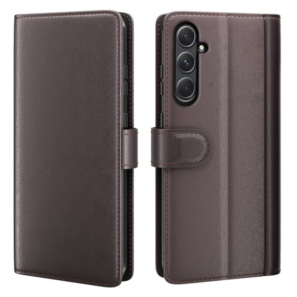 Ægte læder etui Samsung Galaxy A55 Brun