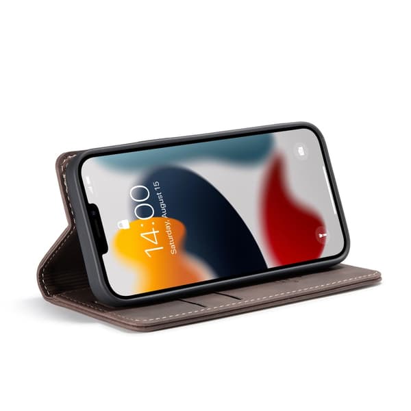 CaseMe Slim Plånboksfodral iPhone 13 Mini Brun