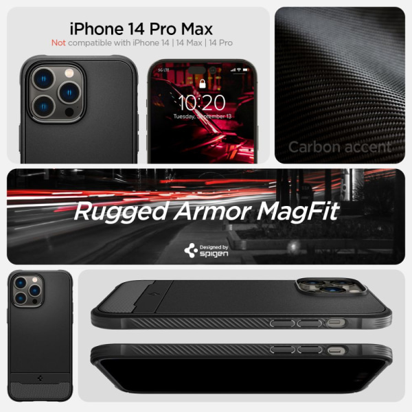 Spigen iPhone 14 Pro Max Cover Rugged Armor Mag Sort