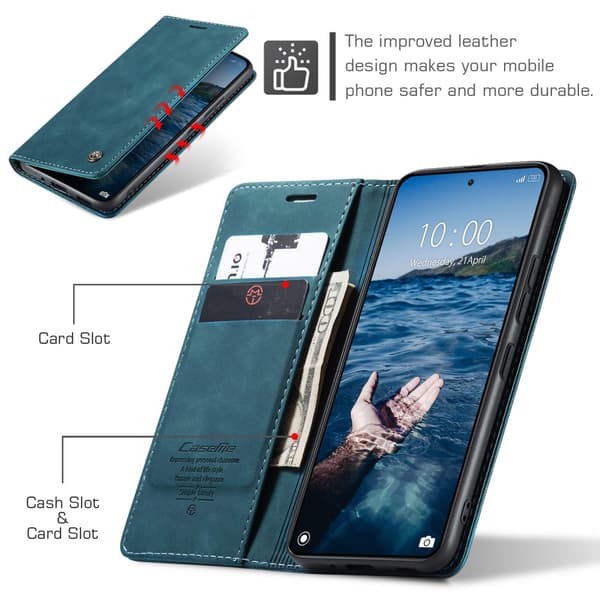 CaseMe Slim Plånboksfodral Xiaomi 14 Pro Blå