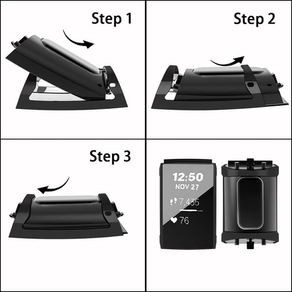 Heltäckende TPU Skal Fitbit Charge 3/4 Sort