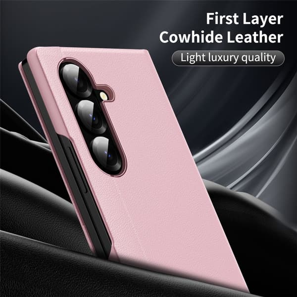 Läderfodral Smart View Samsung Galaxy Z Fold 7 Rosa