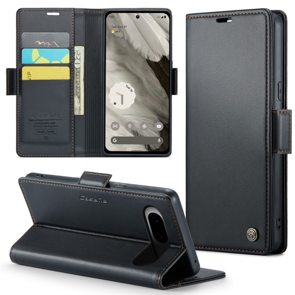 CaseMe Slim Wallet-etui RFID-beskyttelse Google Pixel 8 Black