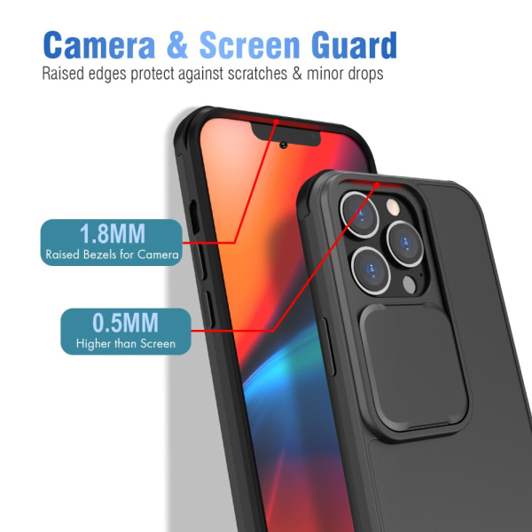 iPhone 13 Pro Max Skal Kamerabeskyttelse Sort