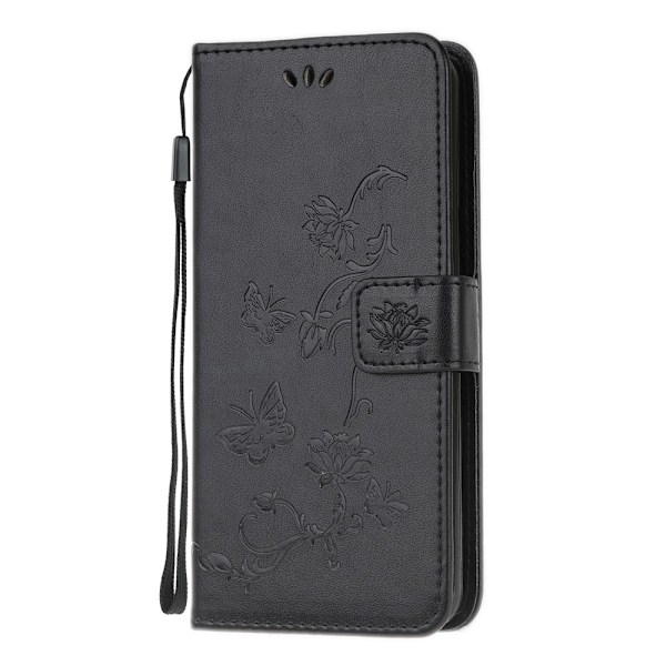 Läderfodral Fjärilar Samsung Galaxy S20 Svart