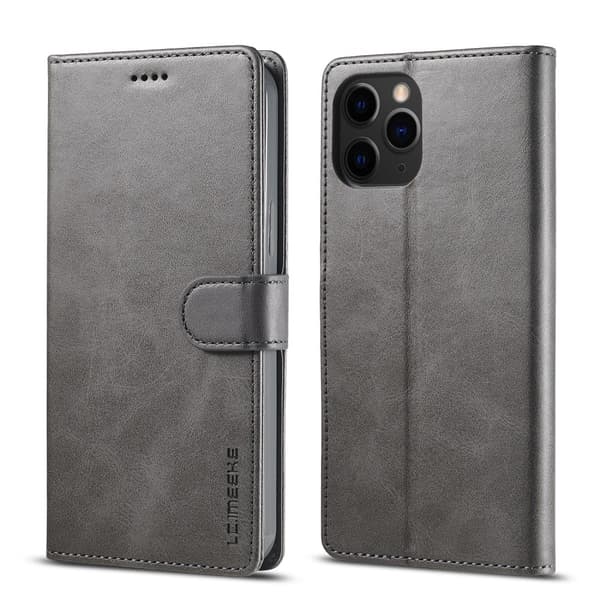LC.IMEEKE Lompakkokotelo iPhone 13 Prolle, Harmaa