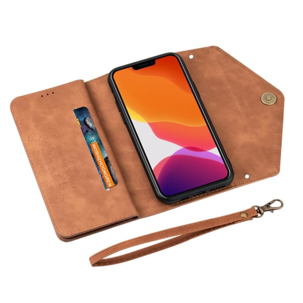 iPhone 14 Pro Max -lompakkokotelo, ruskea