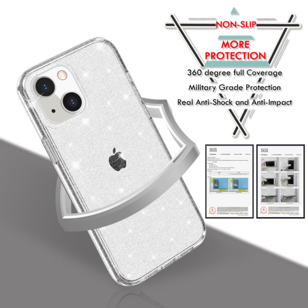 iPhone 14 -kuori, kiiltävä läpinäkyvä