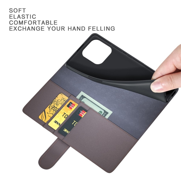 Ægte læder etui iPhone 14 Pro Max Brun