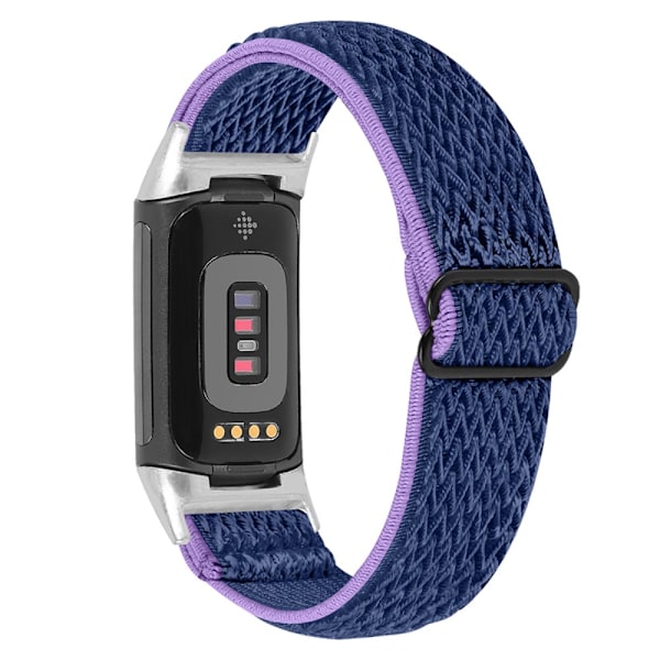 Vävd Nylonarmband Fitbit Charge 6 Lila/Blå