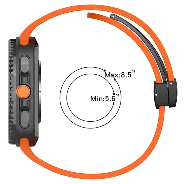 Magnetisk silikonearmbånd Samsung Galaxy Watch 8 40mm Sort