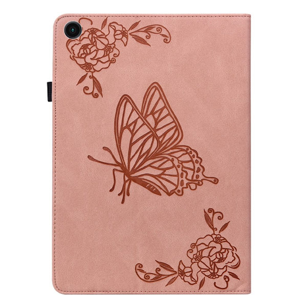 Læderetui Samsung Galaxy Tab A8 10.5 Sommerfugle Rosa