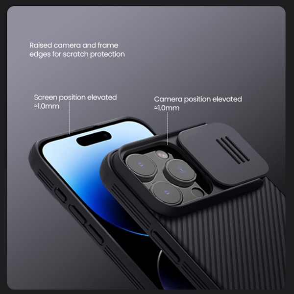 Nillkin CamShield Skal iPhone 16 Pro Max Sort