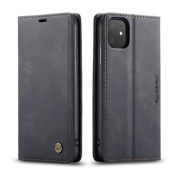 CaseMe Retro Pungetui iPhone 11 Sort