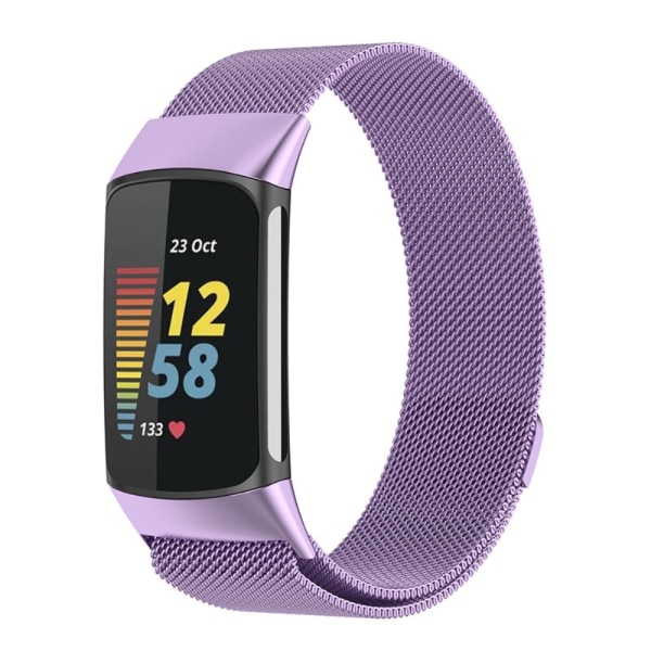 Milanese Loop Armband Fitbit Charge 6 Lila