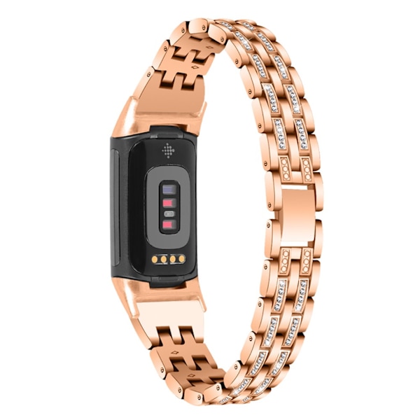 Kaksinkertainen rannekoru Fitbit Charge 5:lle, ruusukulta