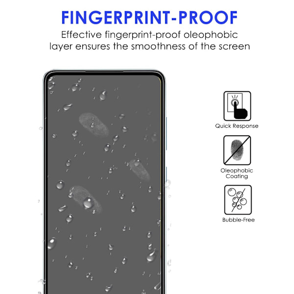Hærdet glas skærmbeskytter til Samsung Galaxy A53 - Sort