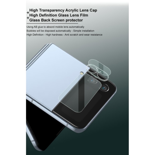 IMAK Tempered Glass Linssisuoja + Takana näytönsuoja Galaxy Z Flip 4