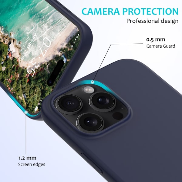 Silikonecover iPhone 16 Pro Midnatsblå