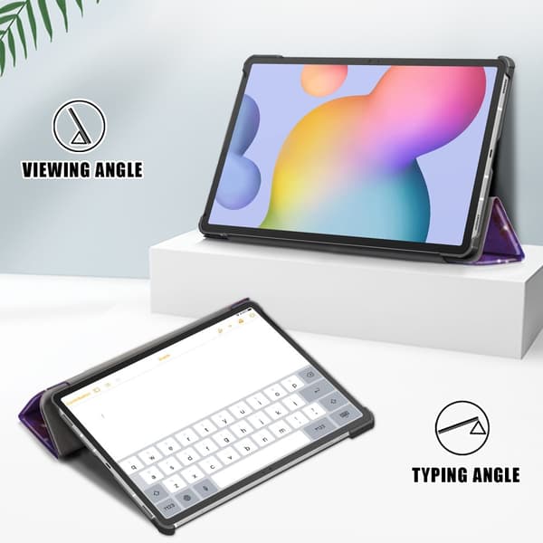 Samsung Galaxy Tab S7 Plus/S8 Plus 12.4 Fodral Tri-fold Stjärnhi