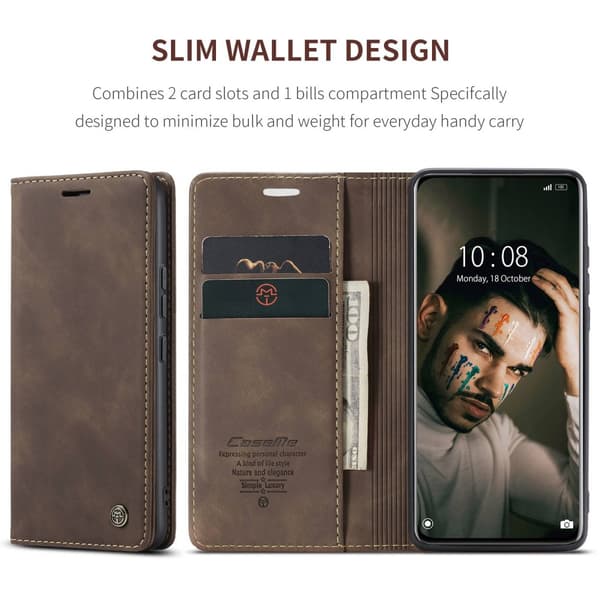CaseMe Slim Pungetui Xiaomi 12 Pro Brun