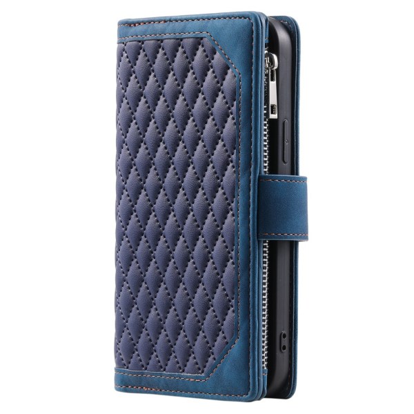 iPhone 15 Pro Max -lompakkokotelo, pehmustettu sininen