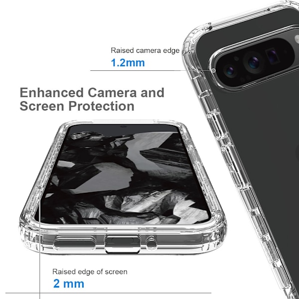 360 Full Cover Edge Case Google Pixel 9 Pro XL Transparent
