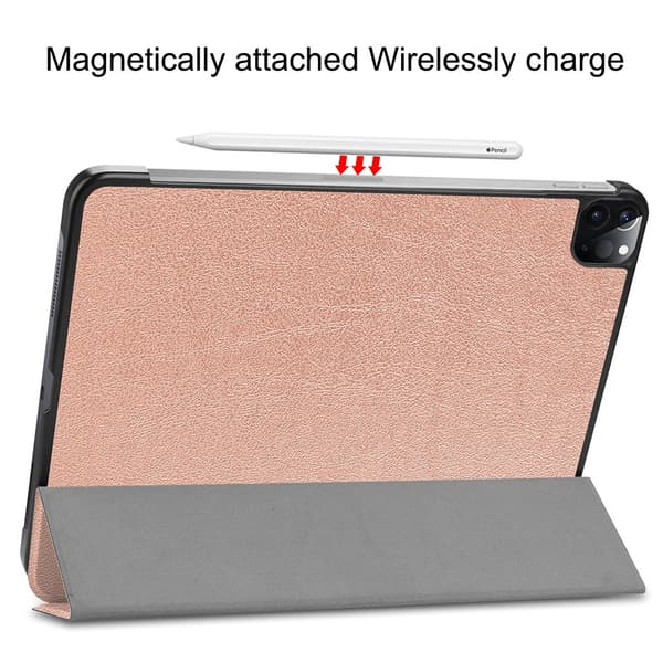 iPad Pro 12.9 6. generation (2022) Etui Tri-fold Rosa
