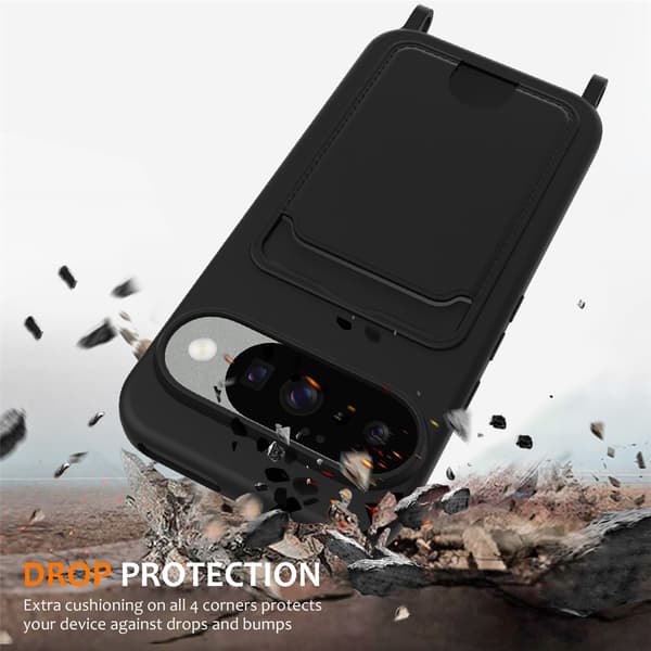 Skal Google Pixel 10 Halsband & Kortfack Svart