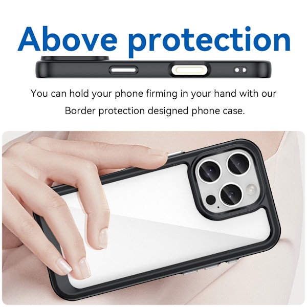 Hybrid Edge Case iPhone 16 Pro Musta