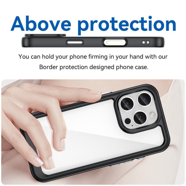 Hybrid Edge Skal iPhone 16 Pro Svart