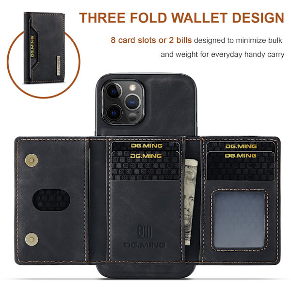 2 in 1 Magnetic Card Slot Case Iphone 12/12 Pro Black