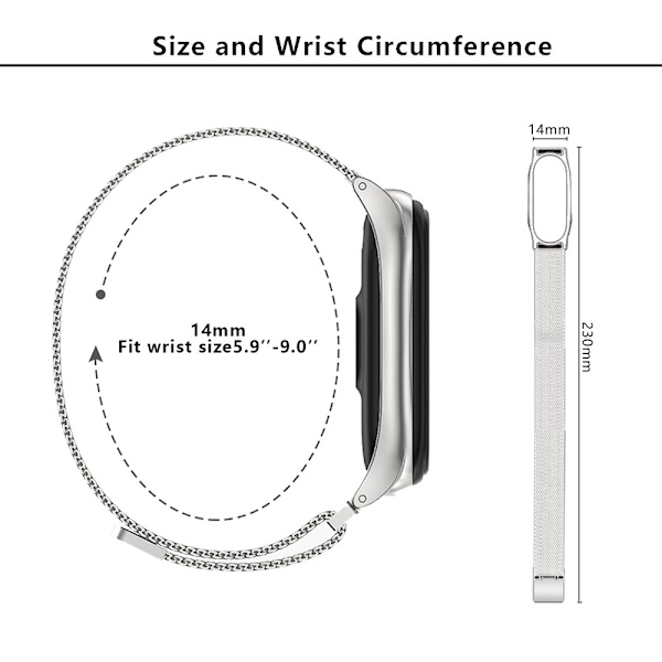 Milanese Loop Armband Xiaomi Mi Band 5/6 Guld
