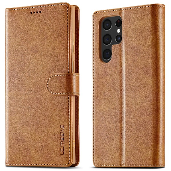 LC.IMEEKE Lompakkokotelo Samsung Galaxy S25 Ultra Cognac